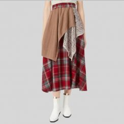 Wholesale 20 Pcs Lace Splicing Layered Womens Elastic Waist A Line Skirt