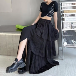 4 Pcs Fashionable Womens Half Pleated Skirt