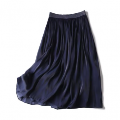 2 Pcs Womens High Waist Pleated Big Swing Chiffon Skirt