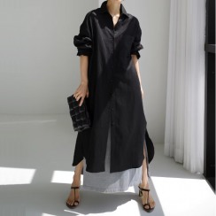 Spring Loose Oversized Shirt Dress